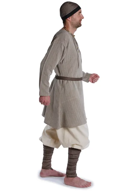 Wikinger Gürtel Arvid in Fischgrät Braun-Schwarz Seitenansicht 6