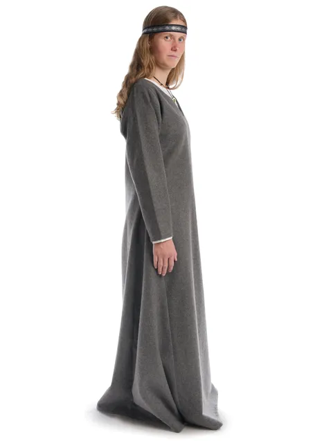 Mittelalter Haarband Ottilia in Schwarz-Silber Seitenansicht 3