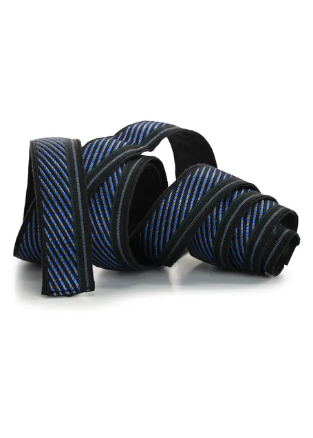 Mittelalter Haarband Ottilia in Blau-Schwarz Detailansicht