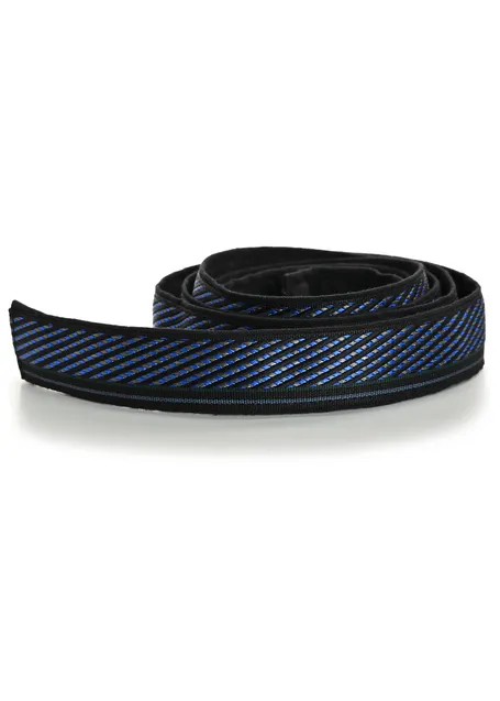 Mittelalter Haarband Ottilia in Blau-Schwarz Detailansicht 2