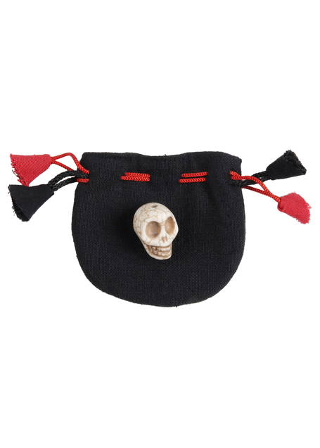 Piraten Totenkopf-Perle Karhet aus Resin in Beige Seitenansicht 2