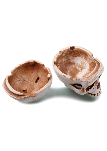 Piraten Totenkopf-Schale Kuraus in Beige Detailansicht 2
