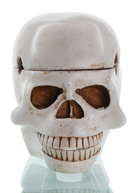 Piraten Totenkopf-Schale Kuraus in Beige Frontansicht