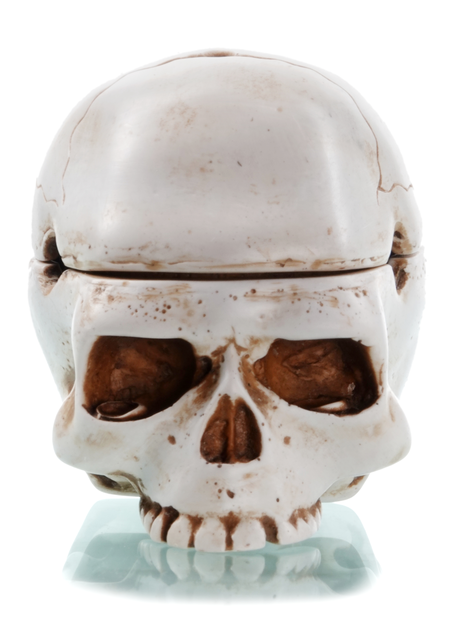 Piraten Totenkopf-Schale Kuraus in Beige Frontansicht 2