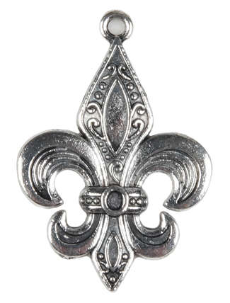 Ritter Anhänger Chlodwig (Heraldik) aus Metall in Silbern Frontansicht