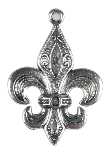 Ritter Anhänger Chlodwig (Heraldik) aus Metall in Silbern Frontansicht