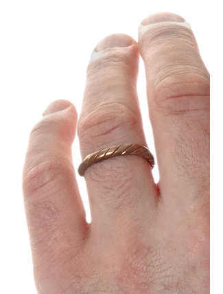 Mittelalter Ring Helenos aus Kupfer in  Frontansicht 5