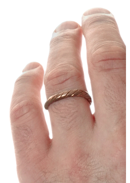 Mittelalter Ring Helenos aus Kupfer in Frontansicht 5