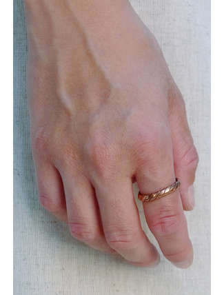 Mittelalter Ring Helenos aus Kupfer in  Frontansicht 6