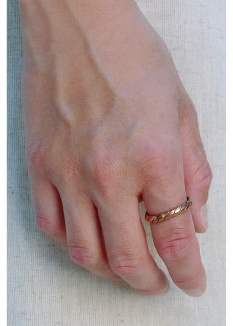 Mittelalter Ring Helenos aus Kupfer in Frontansicht 6