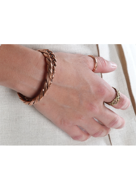 Mittelalter Ring Polydamas aus Messing-Weißmetall-Kupfer in Frontansicht 3