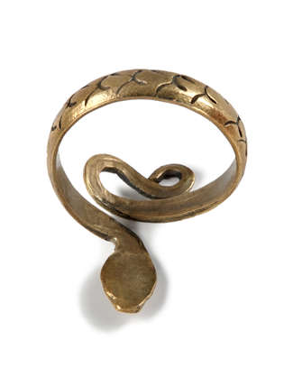 Mittelalter Ring Glaukos aus Messing in  Rückansicht