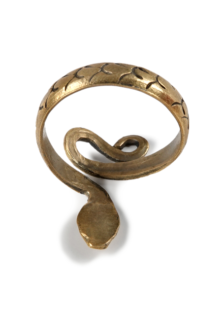 Mittelalter Ring Glaukos aus Messing in  Rückansicht
