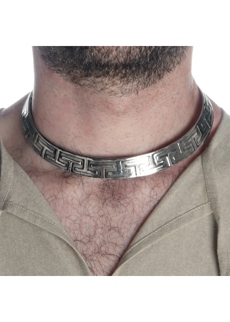 Römer Halsring Laokoon aus Weißmetall in  Frontansicht 4