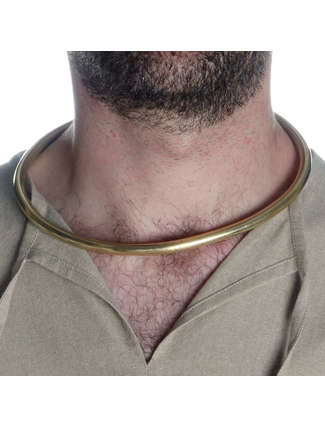 Wikinger Halsring (Torque) Diomedes aus Messing in  Frontansicht 6