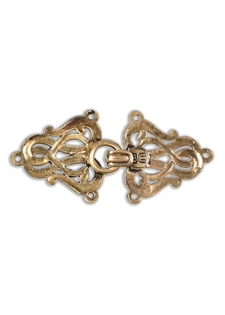 Wikinger Gewandhacken Valgrind aus Messing in Golden Rückansicht