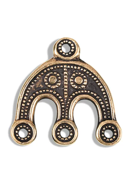 Wikinger Kettenverteiler Gleipnir aus Messing in Golden Frontansicht