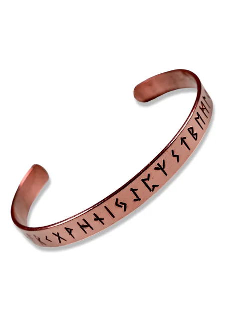 Wikinger Armreif Trygve aus Kupfer in Kupferfarben Frontansicht