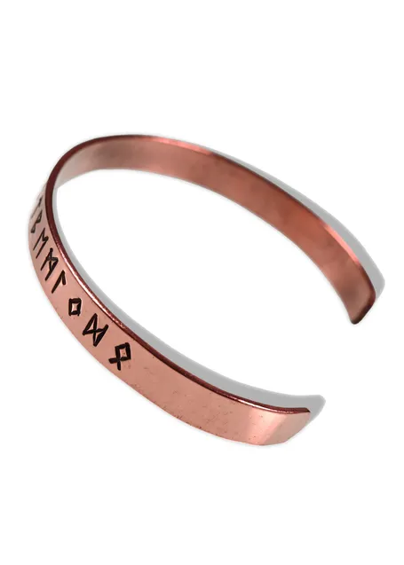 Wikinger Armreif Trygve aus Kupfer in Kupferfarben Frontansicht 3