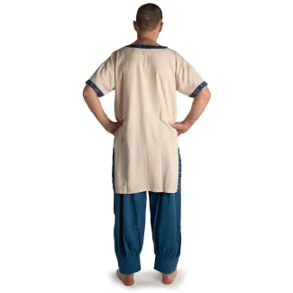 Wikinger Tunika Wido in Beige Rückansicht