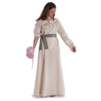 Mittelalter Bluse Gotelinde in Beige Frontansicht 5