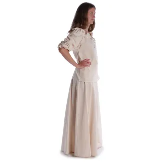 Mittelalter Bluse Gotelinde in Beige Seitenansicht 3