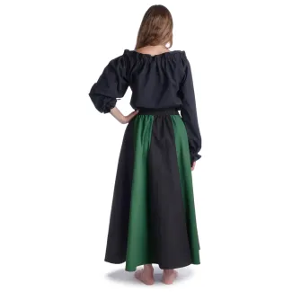 Mittelalter Bluse Gotelinde in Schwarz Rückansicht 2