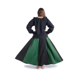 Mittelalter Bluse Gotelinde in Schwarz Rückansicht 3