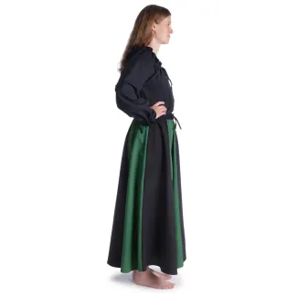 Mittelalter Bluse Gotelinde in Schwarz Seitenansicht 2