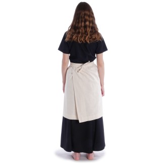 Mittelalter Schürze Condwiramurs in Beige Rückansicht