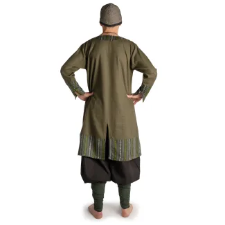 Wikinger Tunika Jarl in Grün Rückansicht