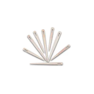 Wikinger Nadelbinden Stricknadel Astrid aus Knochen in Beige Detailansicht 3