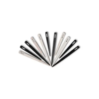 Wikinger Nadelbinden Stricknadel Thyra aus Horn in Schwarz Detailansicht 4