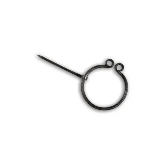 Mittelalter Ringfibel Teukros aus Eisen in Schwarz Frontansicht 2