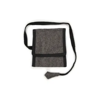 Wikinger Nadelbinden Stricknadel Set mit Tasche Hallhild aus Horn in Grau Frontansicht 4