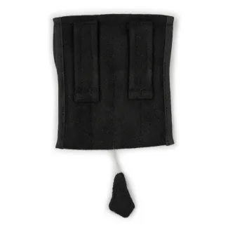 Wikinger Nadelbinden Stricknadel Set mit Tasche Ragnhild aus Horn in Schwarz Rückansicht