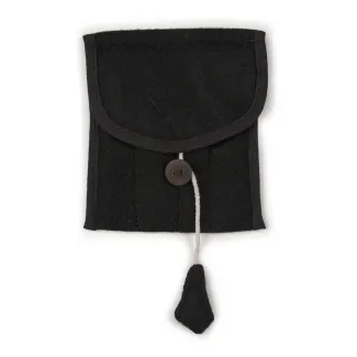 Wikinger Nadelbinden Stricknadel Set mit Tasche Ragnhild aus Horn in Schwarz Frontansicht 5