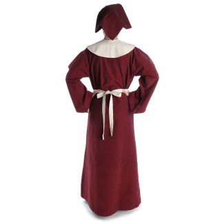 Mittelalter SchÃ¼rze Bearosche in Beige RÃ¼ckansicht