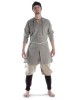 Mittelalter Strick Urian aus Baumwolle in Beige Frontansicht 5