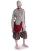 Mittelalter Strick Urian aus Baumwolle in Beige Frontansicht 8