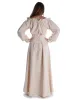 Mittelalter Bluse Gotelinde in Beige Rückansicht