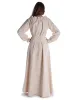 Mittelalter Bluse Gotelinde in Beige Rückansicht 2