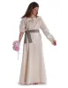 Mittelalter Bluse Gotelinde in Beige Frontansicht 5