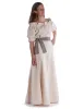 Mittelalter Bluse Gotelinde in Beige Frontansicht 6
