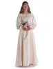 Mittelalter Bluse Gotelinde in Beige Frontansicht 7