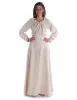Mittelalter Bluse Gotelinde in Beige Frontansicht 9