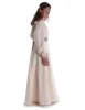 Mittelalter Bluse Gotelinde in Beige Seitenansicht