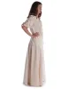 Mittelalter Bluse Gotelinde in Beige Seitenansicht 3