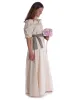 Mittelalter Bluse Gotelinde in Beige Seitenansicht 4