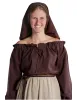 Mittelalter Bluse Gotelinde in Braun Detailansicht 3